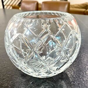 Stunning Vintage Full Lead Crystal Rose Vase ~  Crystal Bowl